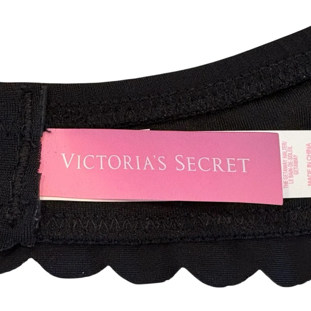 Victoria’s Secret Black Bikini Halter Bra 34D - Picture 8 of 10